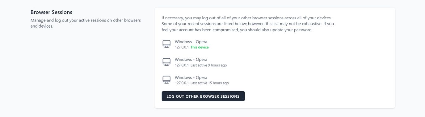 Log Out Other Session