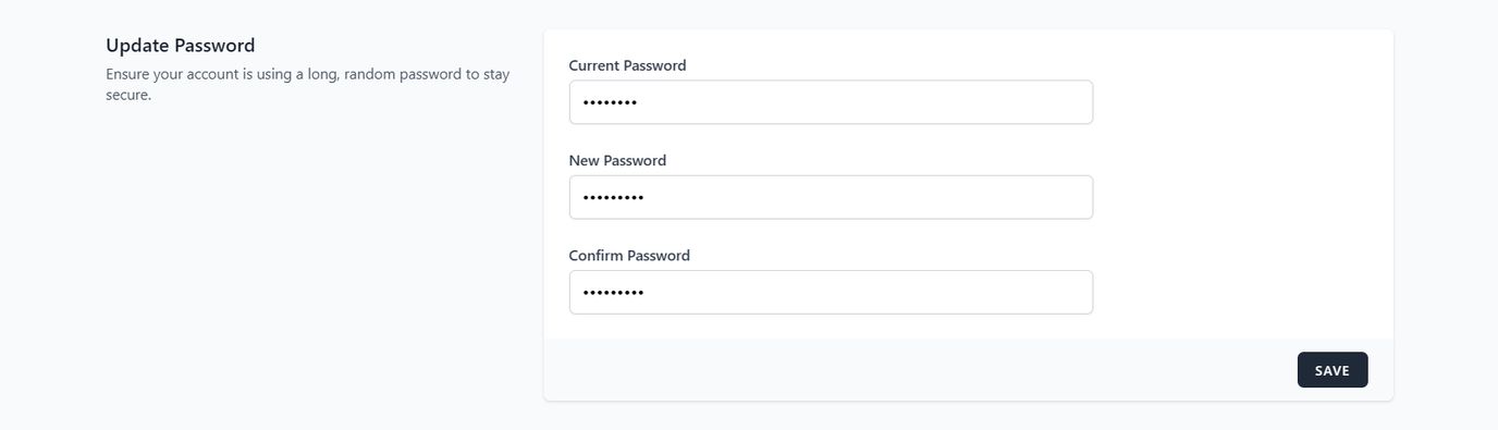 Fill updated password