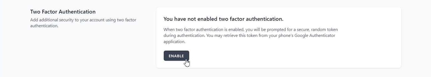 Enable 2FA